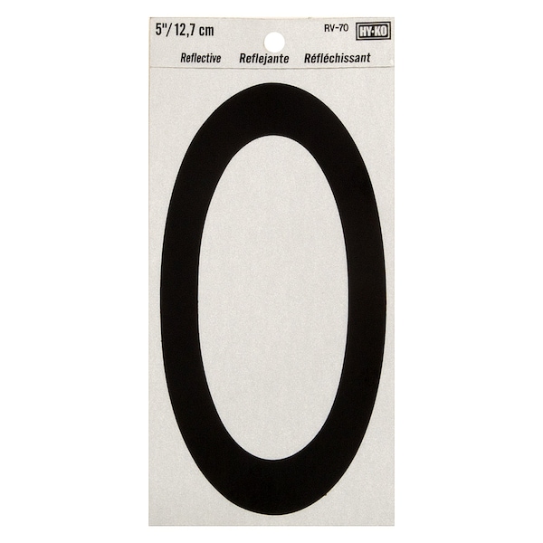Hy-Ko 5In Reflective Number 0, 10PK B00576 - main
